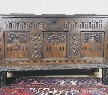  ?? ?? A 17th century English oak chest from Shaw Edwards Antiques