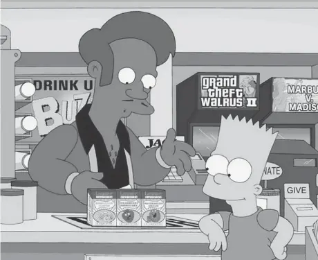  ?? FOX ?? The Simpsons’ Apu, seen with Bart Simpson, has come under fire for playing into racist stereotype­s.