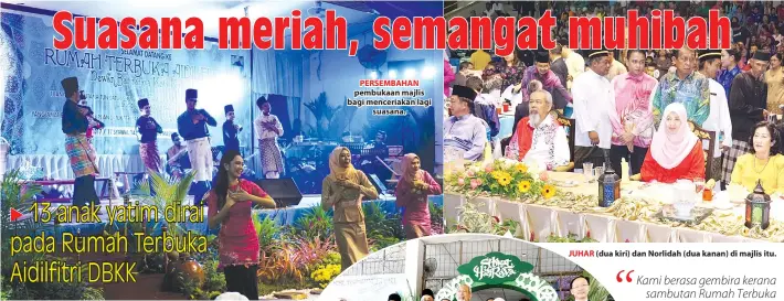  ??  ?? PERSEMBAHA­N pembukaan majlis bagi menceriaka­n lagi suasana.