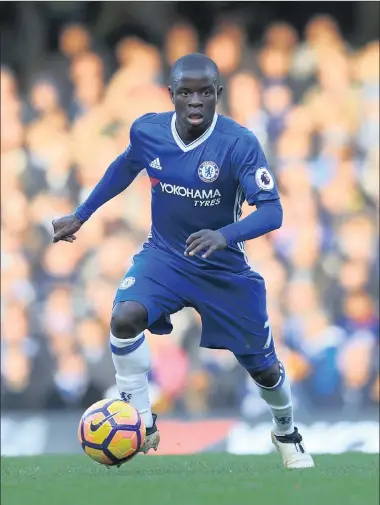  ??  ?? REVELATION: Chelsea’s French internatio­nal midfielder, N’Golo Kante.