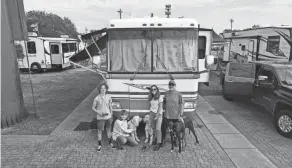  ?? THE GAMBLE FAMILY/COURTESY/TNS ?? The Gamble Family camps while spending time in Florida. Parents Grant and Jana moved into a 40-foot RV to travel full-time with their two teenagers, Jack and Stellie, plus the family’s three dogs.