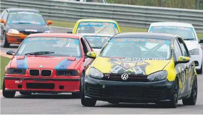  ??  ?? BUSY STUFF. The races for Car Care Clinic 111 Sports and Saloon Cars will see a wide variety of vehicles on track, with the Strata Drilling VW Golf of Wouter Roos a podium contender.