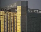  ?? JOHN LOCHER/AP FILE ?? Broken windows from the Las Vegas Mandalay Bay resort and casino room from where Stephen Paddock fired are shown Oct. 3, 2017.