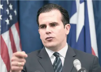  ?? EFE ?? El gobernador de Puerto Rico, Ricardo Rosselló, ha enfrentado importante oposición a la medida educativa.