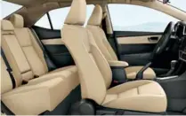  ?? PHOTO: TOYOTA ?? Corolla LE CVT Interior shown in Beige Premium Cloth.