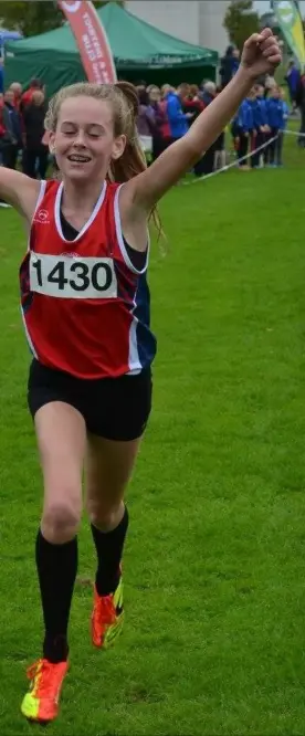  ??  ?? U15 girls race at the Louth cross country championsh­ips.