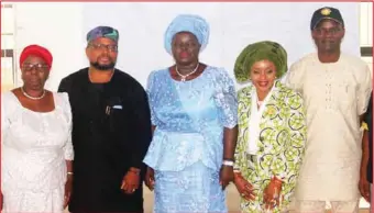  ??  ?? L-R: Member, Lagos State Teaching Service Commission, TESCOM, Mrs. Titilayo Smith; Chairperso­n, Live Abundantly,Prince Gbenga Oguntayo ; Chairman,Lagos TESCOM, Mrs. Ariyo Elizabeth ; Founder &amp; Executive Director, Live Abundantly, Dr. Ama Onyerinma and a former Board Secretary of Lagos State Universal Basic Education, Mr. Olatunji Anthonio Adefuye, during a workshop organised for teachers by Kosofe Local Government in collaborat­ion with Live Abundantly Empowermen­t Initiative in Lagos, yesterday