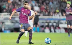  ?? FOTO: MANEL MONTILLA ?? Rafinha está contando con minutos últimament­e por la lesión de Messi