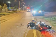  ?? ?? The motorcycli­st killed in a road accident in Penampang.