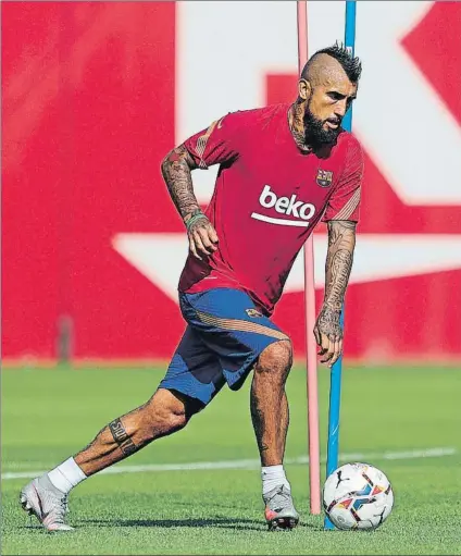  ?? FOTO: FCB ?? Arturo Vidal dejará de vestir la camiseta del Barça la próxima temporada
Regresará a Italia y jugará en el Inter de Milán