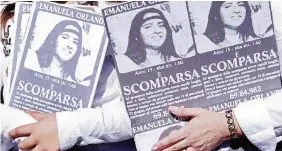  ?? Ansa ?? Il mistero Emanuela Orlandi scomparve a Roma il 22 giugno 1983