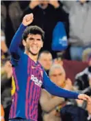  ?? AFP ?? Carles Aleña, de 20 años, marcó el segundo gol del Barcelona.