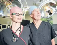  ??  ?? Father and daughter duo: Emma Blair, with her dad, Ross Blair, who performed his last operation – with her by his side – at Anglesea Procedure Clinic last week. Photo: Kelly Hodel/fairfax NZ