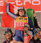  ??  ?? Prima Coppa Federica Brignone, 29 anni