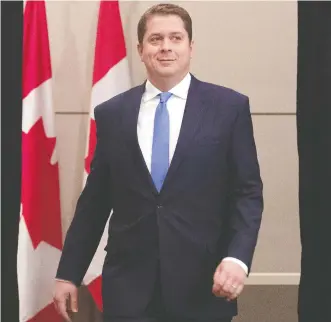  ?? ADRIAN WYLD / THE CANADIAN PRESS ?? Andrew Scheer was always supposed to be a placeholde­r leader and it looks like he lived up to that billing.