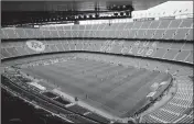  ?? ASSOCIATED PRESS ?? Spanish La Liga soccer match between Barcelona and Las Palmas is played at the Camp Nou stadium in Barcelona, Spain, Sunday. Barcelona’s Spanish league game against Las Palmas is played without fans amid the controvers­ial referendum on Catalonia’s...