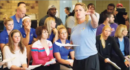  ?? Photo contribute­d by Kansas Athletics / CMG ?? After first working in Storrs in the early 2000s, Andrea Hudy spent 15 years as the Strength and Conditioni­ng Coach for men’s and women’s basketball at the University of Kansas.