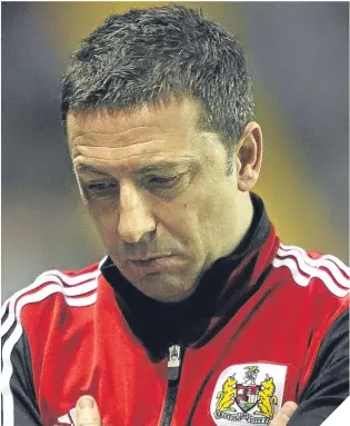  ??  ?? ■Problems at Bristol City were etched on Derek McInnes’ face in 2012.