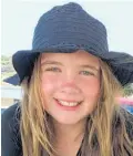  ??  ?? Hannah Francis, 11, died after the bus crashed near the Tu¯ roa skifield.