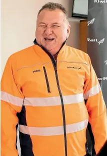  ??  ?? Regional Economic Developmen­t Minister Shane Jones in his big orange jacket gifted by KiwiRail. Nobody knows why he wore it to a select committee meeting.