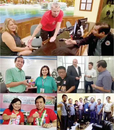  ?? (Mindanao Examiner Photos - Ely Dumaboc) ?? Hukbong Federal Movement in action. HFM officials led by its national secretary Virgilio dela Cruz, Mayor Hadar Hajiri of Sulu’s Lugus town, who is also a member of the Board of Trustees; and lawyer Joel Obar, its legal counsel, during separate...