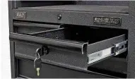  ??  ?? Storage Sealey Special Black Edition tool chests come in two widths and feature lockable storage, including drawer that can be locked independen­tly when unit is in use