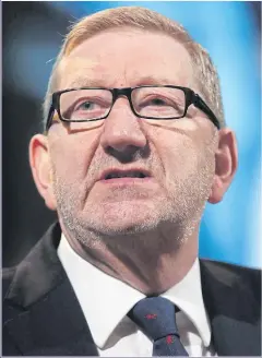  ?? Picture: PA ?? MILITANT: Len McCluskey, the hard-Left leader of Unite