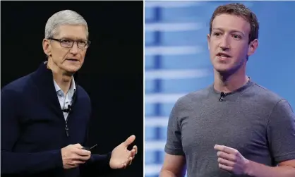  ??  ?? Facebook and Google have been at odds on several occasions in recent years, often over consumer privacy and Apple’s App Store policies. Photograph: Eric Risberg/AP