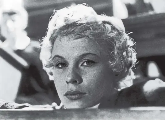  ?? GETTY ?? Bibi Andersson in Wild Strawberri­es, directed by Ingmar Bergman, in 1957.