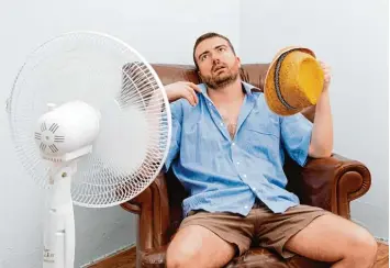  ?? Foto: Paolese, stock.adobe.com ?? Die Hitze im Sommer kann zur Belastung werden. Wie dem Körper Abkühlung verschafft werden kann, erklärt ein Gesundheit­s experte. Denn was auf dem Bild komisch wirkt, kann leicht auch sehr ernst werden.