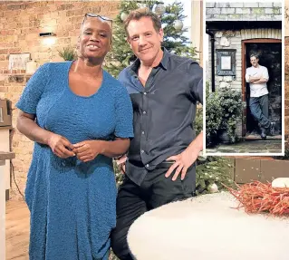  ??  ?? ▼
Cooking up a storm: Mark Tebbutt, with Andi Oliver, has taken over the Saturday Kitchen presenting role from James Martin.