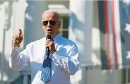  ?? ANNA MONEYMAKER/GETTY ?? President Joe Biden speaks during an event Tuesday at the White House celebratin­g the passage in Congress last month of the Inflation Reduction Act.