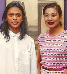  ??  ?? The patron and the arts: The Manila street-bomber who turned global scene-maker, ACC grantee for visual arts Dex Fernandez (left) and restaurate­ur and ACCP board member Malu Gamboa (right), whose legendary Milkyway restaurant is filled with delectable...