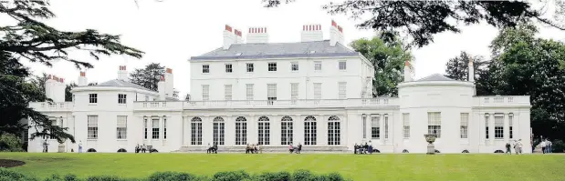  ?? MAX MUMBY / INDIGO / GETTY IMAGES ?? Prince Harry and wife Meghan are set to move to Frogmore Cottage in Windsor, near Frogmore House, pictured, where they held their evening wedding reception last May. Frogmore Cottage has a nursery for their baby and room for a gym and a yoga studio along with 10 bedrooms.