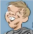  ??  ?? So sieht Karikaturi­st Christoph Härrin ger den TSG Trainer Nagelsmann.