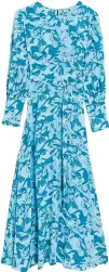  ?? ?? M&S Autograph floral empire line midi shift dress, RRP £79, to rent from £15 at Hirestreet.