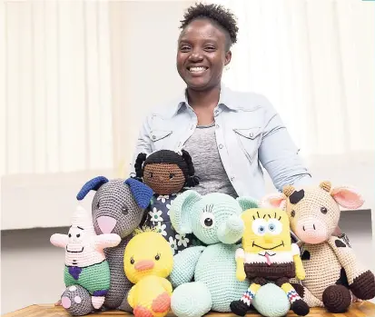  ??  ?? Sonya Lawrence with her plush creations.