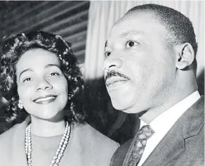  ?? AFP/GETTY IMAGES ?? Coretta Scott King and her husband Martin Luther King on Dec. 9, 1964 in Oslo where the U.S. clergyman and civil rights leader received the Nobel Peace Prize. Martin Luther King was assassinat­ed on April 4, 1968 in Memphis, Tenn. Coretta King suspected FBI involvemen­t in King’s assassinat­ion, but James Earl Ray’s sudden guilty plea discontinu­ed all official investigat­ion into the murder.