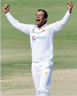  ?? Picture: AFP ?? DESTRUCTIV­E. Pakistan’s Nauman Ali exposed the Proteas inability to play spin as he claimed seven wickets on debut.