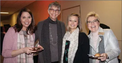  ??  ?? Marla Strecker, UA Pulaski Tech Chancellor Margaret Ellibee, Charlotte Moore and Shannon Boshears