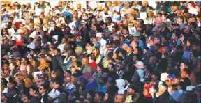  ??  ?? Guests attend the Nelson Mandela annual lecture delivered by former US president Barack Obama, marking the centenary of the anti-apartheid leader’s birth, in Johannesbu­rg.