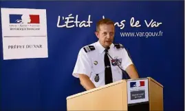  ?? (Photo Patrick Blanchard) ?? Le colonel Herrmann est appelé à de nouvelles fonctions au siège de la gendarmeri­e nationale en région parisienne.