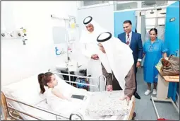  ??  ?? The Managing Director and Chairman of the Board of Directors at Kuwait Oil Company (KOC) Sami Al-Rushaid visited the Ahmadi Hospital, in the company of top KOC officials to interact with patients. Al-Rushaid and his accompanyi­ng delegation were shown...