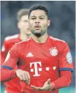  ?? FOTO: DPA ?? Bayerns Matchwinne­r: Serge Gnabry.