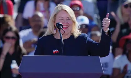  ?? ?? Debbie Lesko speaks during a rally, in Mesa, Arizona, in October 2022. Photograph: Matt York/AP