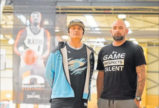  ?? PHOTO / FILE ?? Hoopnation founders KJ Allen (left) and Paul Berridge are returning home to launch their massive off-shoot Hoopnation Junior Showcase in Whanganui over Easter Weekend.