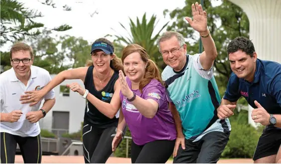  ?? Photo: Kevin Farmer ?? BATTLE OF THE HOSPITALS: Competitor­s (from left) TSBE health manager Jaden Frame, DDHHS workforce division executive director Corinne Butler, St Vincents Private Hospital human resources manager Kolleen Koenen-Weir, St Andrews Hospital CEO Ray...