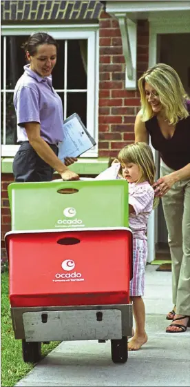  ??  ?? WELCOME SIGHT: Ocado is so busy delivering food it’s refusing new orders