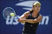  ?? MICHAEL OWENS/ASSOCIATED PRESS 2019 ?? Chinese tennis player Peng Shuai, playing in the 2019 U.S. Open, has not been seen since she wrote a lengthy social media post Nov. 2.