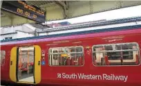  ?? SOUTH WESTERN RAILWAY. ?? The new branding applied to South Western Railway trains.